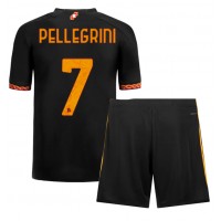 Billiga AS Roma Lorenzo Pellegrini #7 Barnkläder Tredje fotbollskläder till baby 2023-24 Kortärmad (+ Korta byxor)